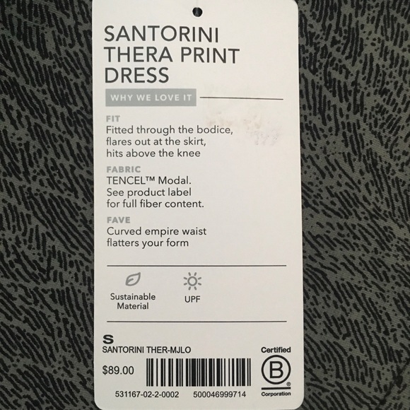 Athleta Santorini Thera Printed Dress, Size Small - Picture 4 of 5